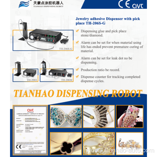 Jewelry Adhesive Equipment Electric Industrial semi-automatic glue dispenser/dispensing machine Supplier